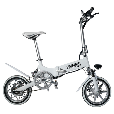 240W 36V 14 Inch Big Tire Lipat Electric Bike Untuk Wanita Disesuaikan Warna