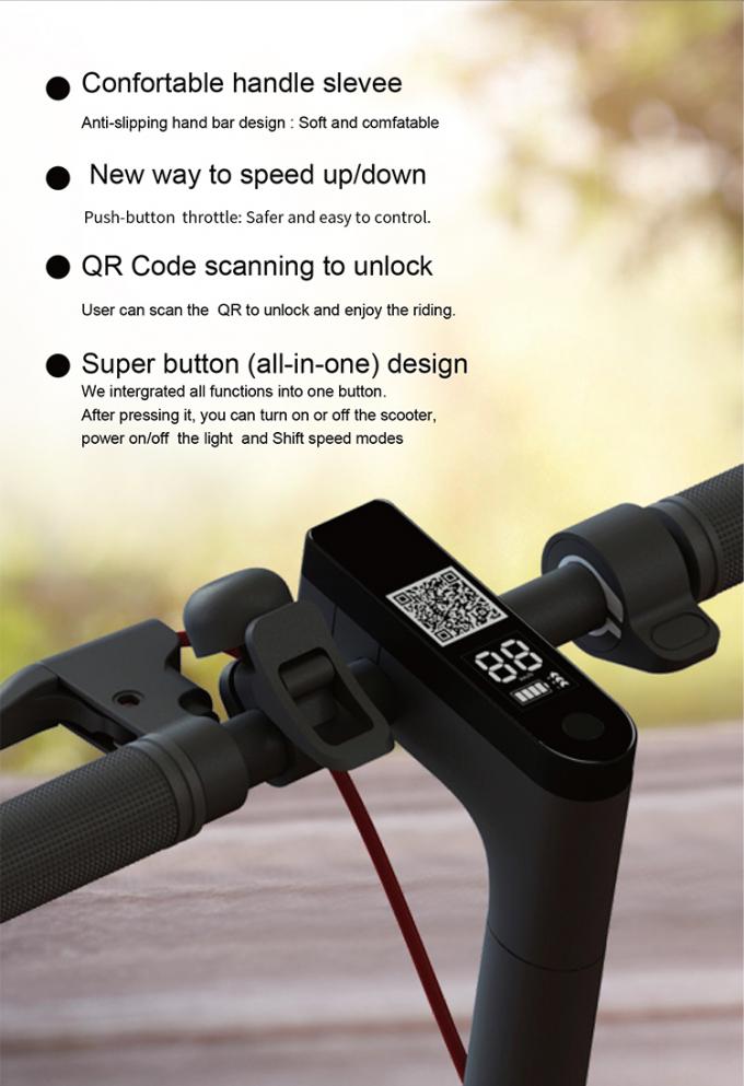 8.5 inch dockless Berbagi skuter e dengan fungsi pelacakan GPS Electric Kick Scooters